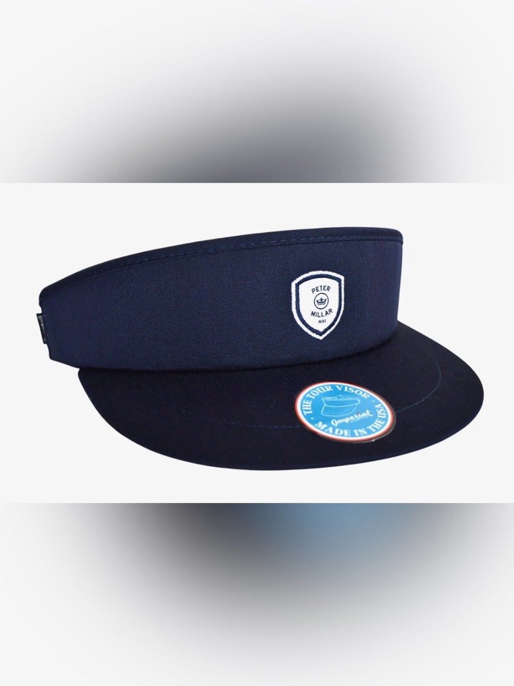 Peter Millar Imperial Crown Crest Tour Adjustable Golf Visor Hat NWT